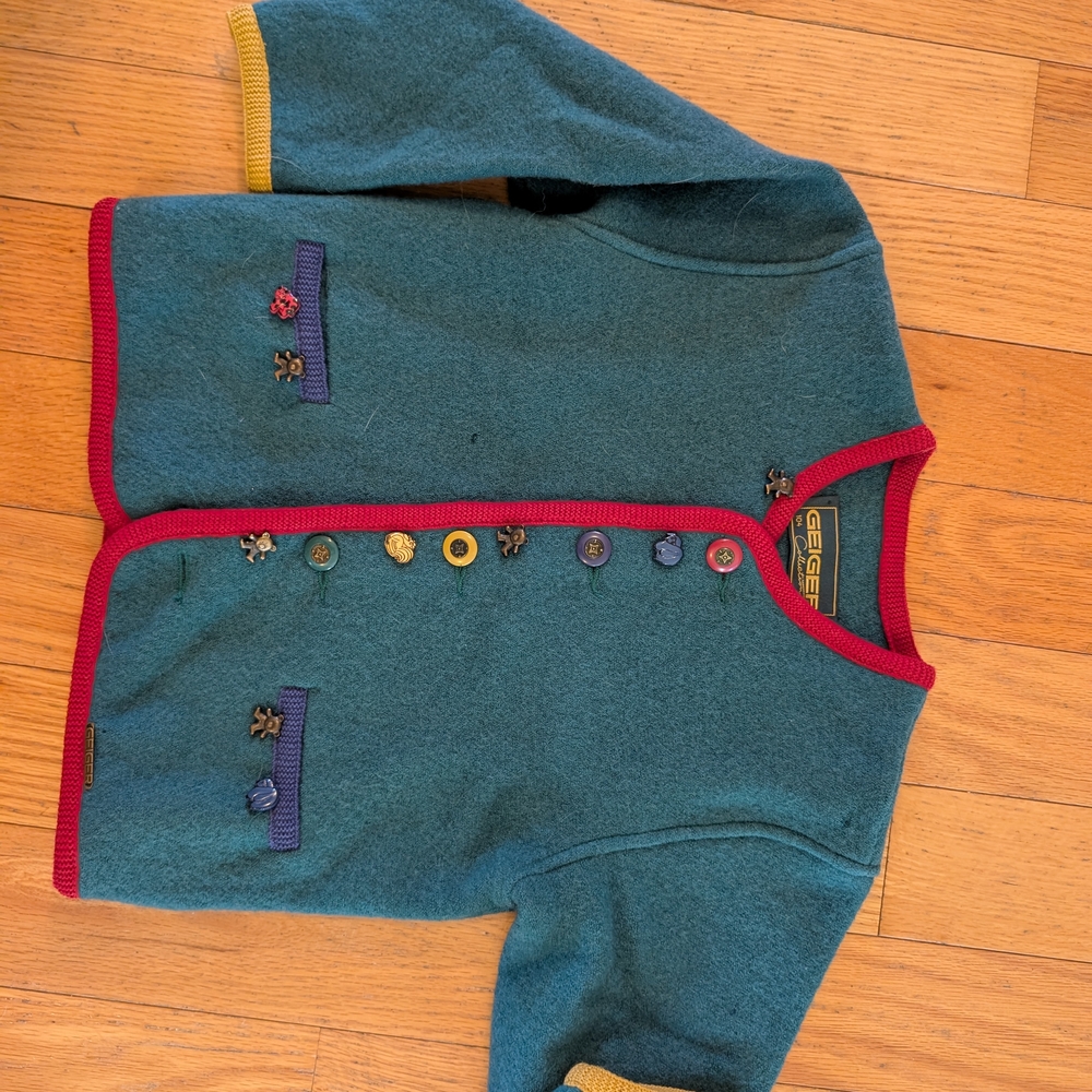 Blue and Red Sweater Cozy Casual Style